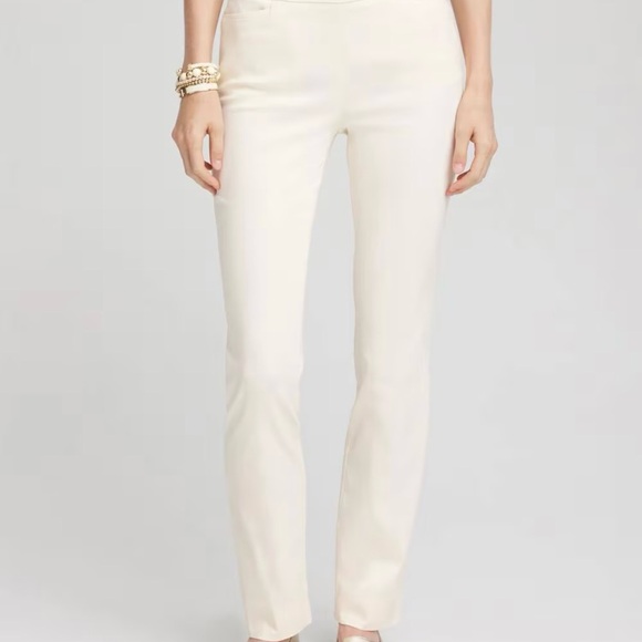 Chico's Pants - Chico's 360 Brigitte Slim Pull on Pants in English Crème C215